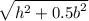\sqrt{ {h}^{2} +  {0.5b}^{2}  }