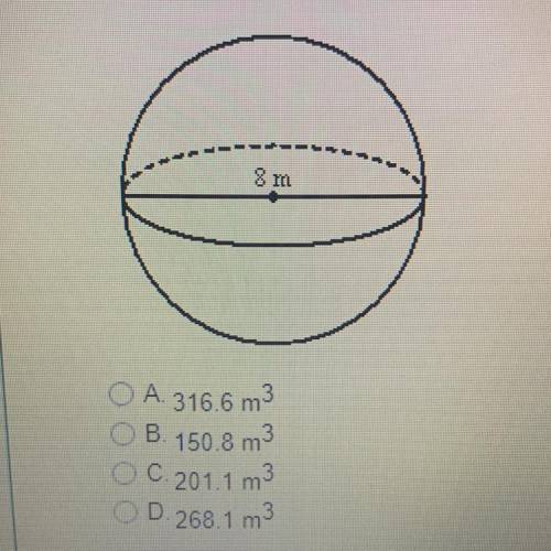 Find the volume of the sphere. Round your answer to the nearest tenth.