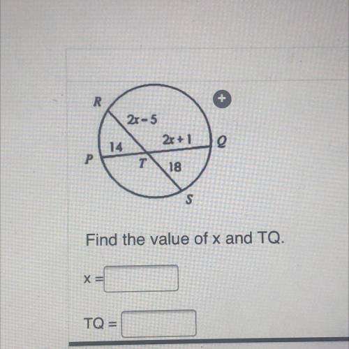 Find the value of X and TQ