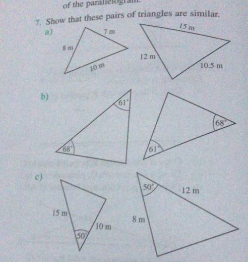 Show how these pair of angles are similar