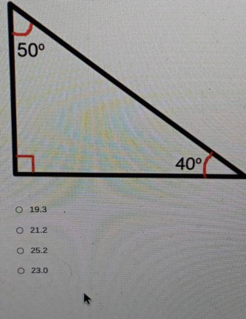 In the picture below the right triangle is drawn with a 40° angle. For right triangles with an angl