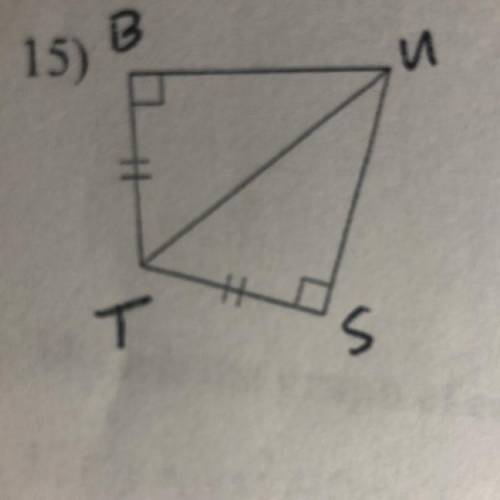 State if the two triangles are congruent. If they are, prove by using a two column proof!!!