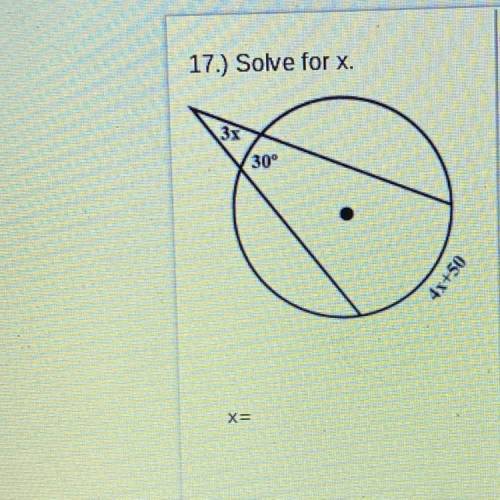 17.) Solve for x.
3x
30°
