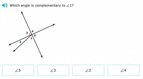 What angle is complementary to 1 ?