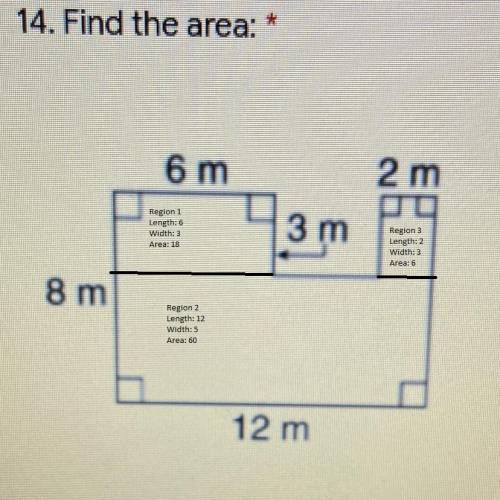 96 sq meters

144 sq meters
84 sq meters
102 sq meters
Pls show work I get different answers from p