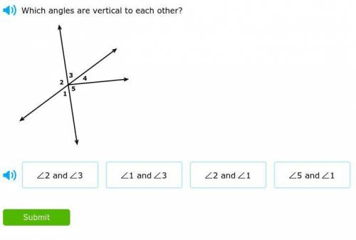 Which angles are vertical to each other ?
