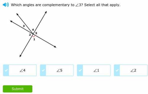 Which angles are complementary to 3 ? Select all that apply