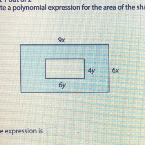 HELP!!

Write a polynomial expression for the area of the shaded region. Do not factor your expres