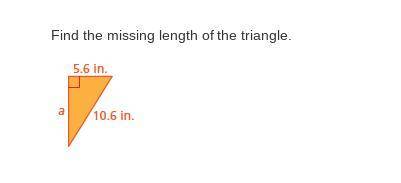 Find the missing length of the triangle