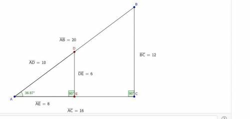 Despite the sizes of the two triangles, what do you notice about the ratios of each corresponding p