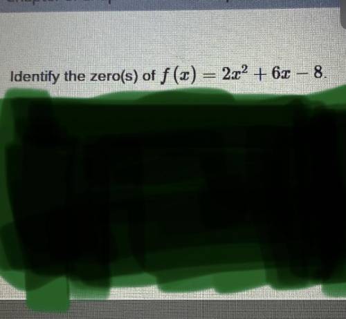 Identify the zero(s) of f(2)=2x² + 62 – 8.