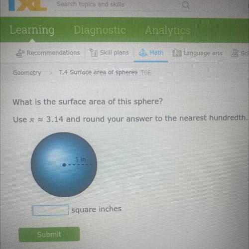 What’s the surface area of this sphere