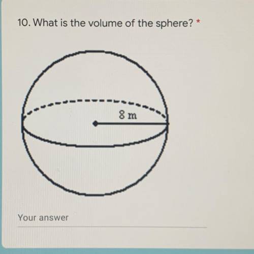 Finding the volume of the sphere