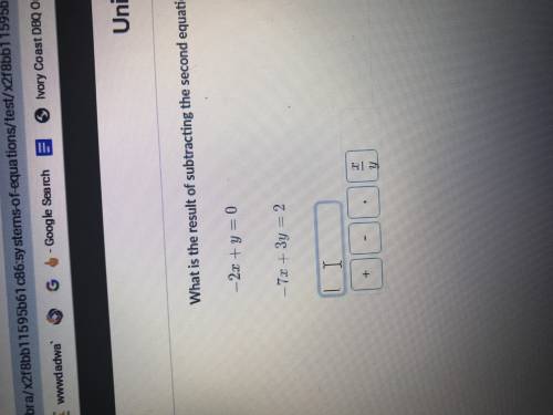 What is the result of subtracting the second equation from the first