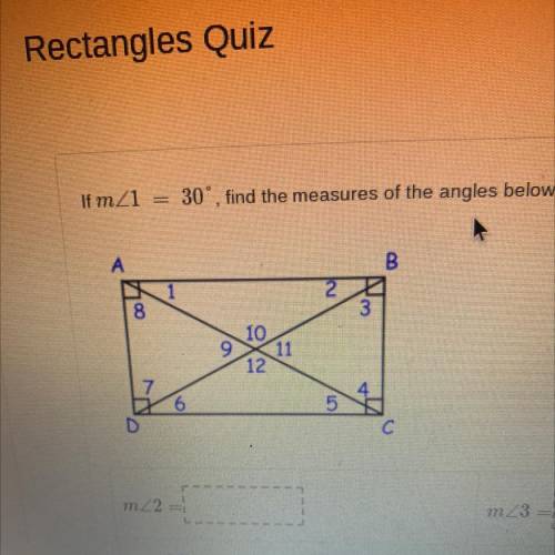 If m1=30 find the measures of the angles below