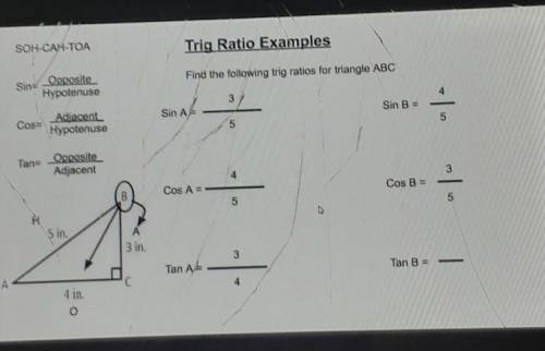 What is the tan B in the given triangle​