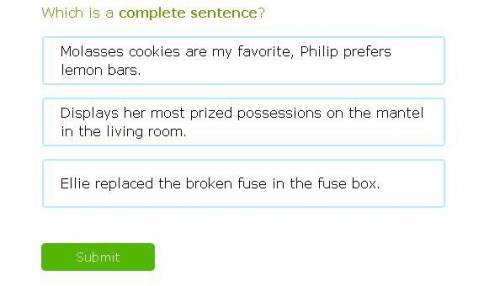 Which is a complete sentence?