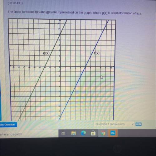 URGENT HELP!!!

The linear functions f(x) and g(x) are represented on the graph, where g(x) is a t