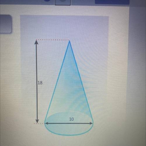 What is the volume of the cone in the diagram?