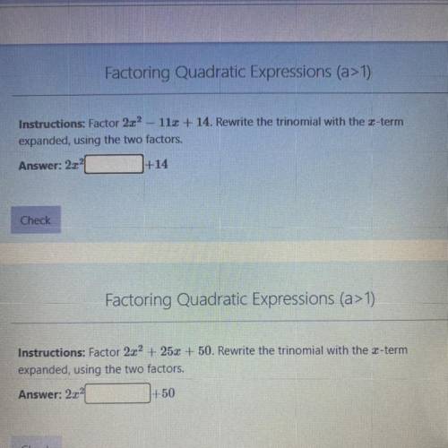 Factoring Quadratic Expressions (a>1)