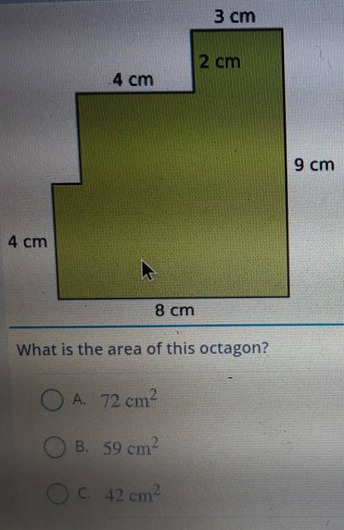 What is the area of this octagon?​