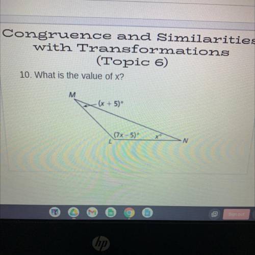 What is the value of X￼ please help