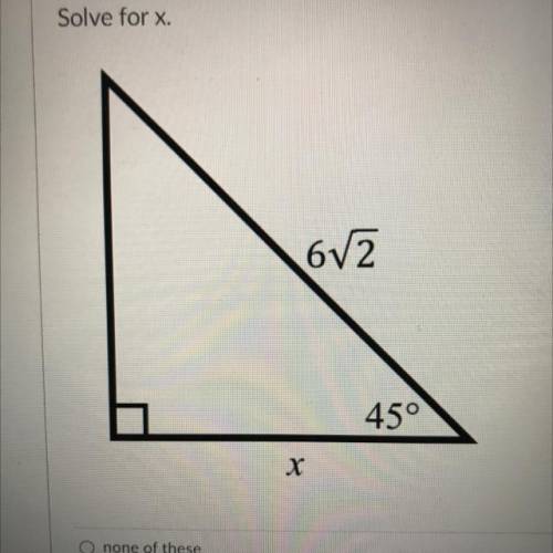 Solve for x.
Helppppp
