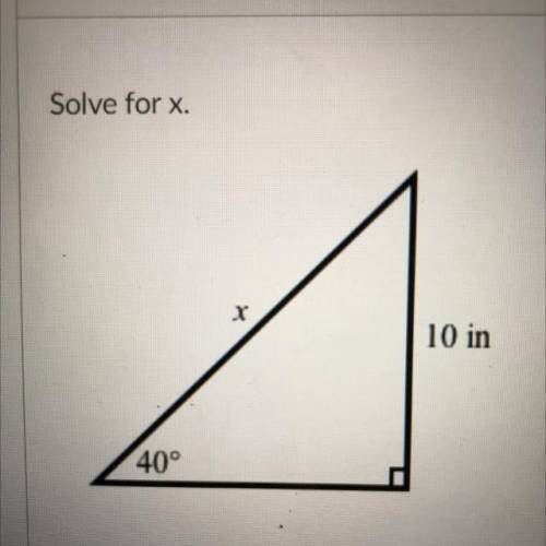 Solve for x.
Please help meee