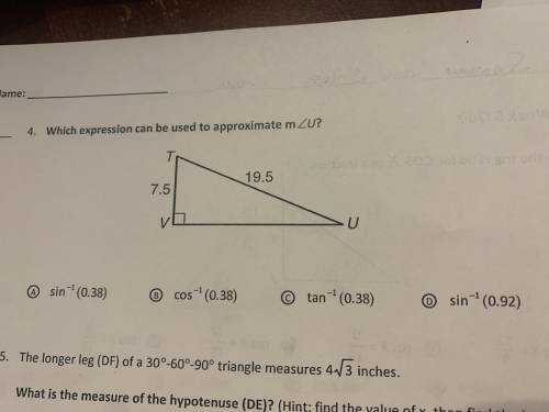 Which expression can be used to approximate m < U