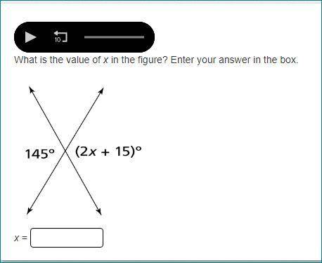 What is the value of x in the figure? Enter your answer in the box.