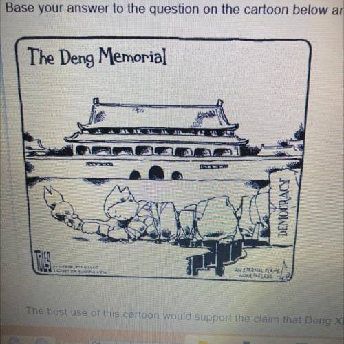 The best use of this cartoon would support the claim that Deng Xiaoping's policies brought which of