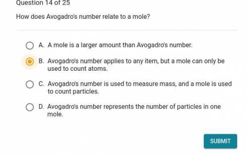 How does Avogadro's number relate to a mole?
