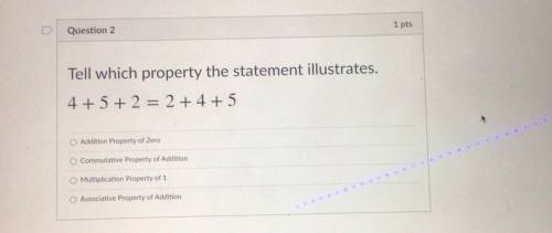 tell which property the statement illustrates. please help with this question i will mark you brain