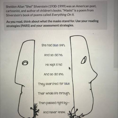 Mask by Shel Silverstein commonlit

How do the last four lines help develop the message of the poe