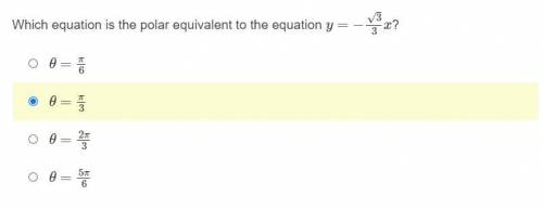 PLEASE HELP THIS IS MY SEMSTER FINAL

Which equation is the polar equivalent to the equation y=−3√