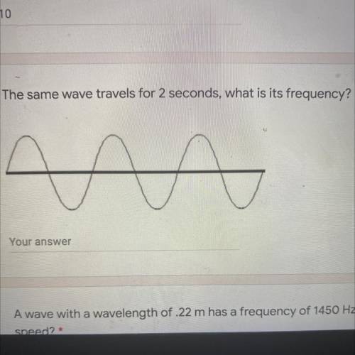 The same wave travels for 2 seconds, what is its frequency?*