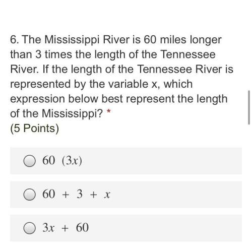 6.The Mississippi River is 60 miles longer than 3 times the length of the Tennessee River. If the l