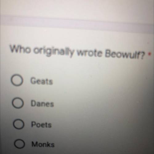 Who originally wrote Beowulf