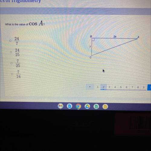 What is the value of cos A?