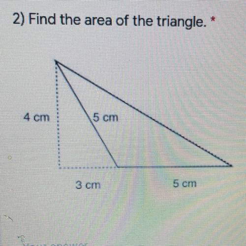 Find the area of the triangle, WILL GIVE BRAINLIEST