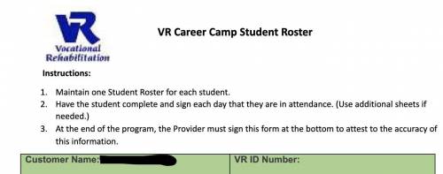 Help I’m confused can someone tell me what a VR ID number is and how to fill this out