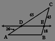 Use the triangle and line proportionality property to prove if the line is parallel to a side of th