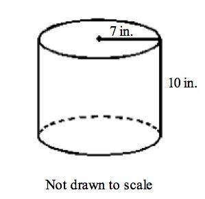 Find the volume of the cylinder. Round to the nearest tenth if necessary.