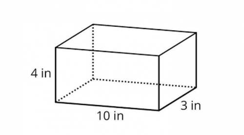 Find the SURFACE AREA of the rectangular prism.
Show your work.