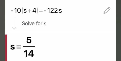 3(t+4)=9 t=?-(c-6)=0 c=?-10(s+4)=-122 s=?​