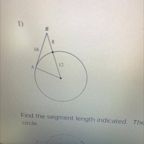 Determine if segment AB is tangent to the circle.