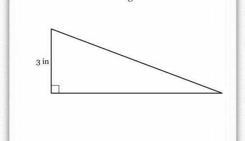 The area of the triangle below is 12 square inches. What is the length of the base?