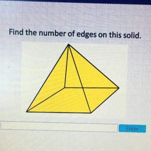 PLEASE HELP 
Find the number of edges on this solid