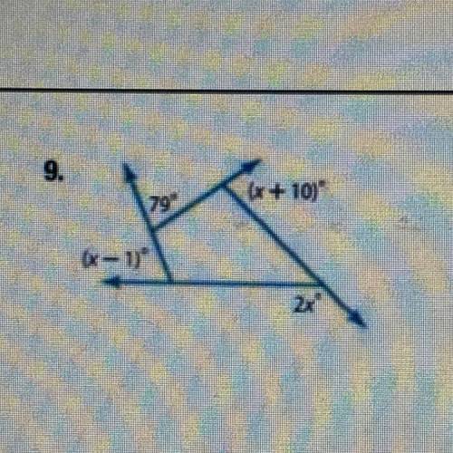 I need to find the value of x. Help please