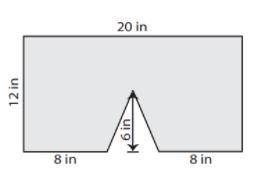 What is the area of the given shape?